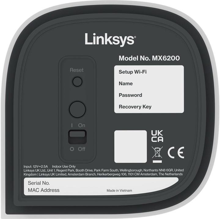 Actual product image Linksys MX6201 Tri-Band Mesh WiFi Router