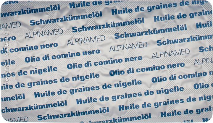 Nährwerte und Zutaten Alpinamed Schwarzkümmelöl (100 Stück, Kapseln, 112 g)