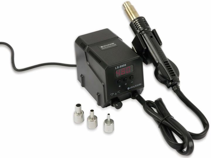 Immagine prodotto Daytools LS-8908 Stazione di saldatura, display LED ad aria calda, 300 W, regolabile, 3 ugelli