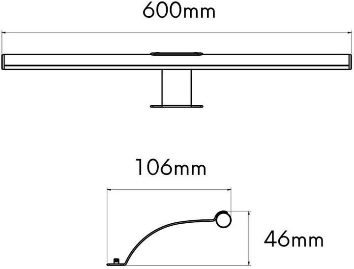 Image du produit Kalb Material für Möbel 2er Set LED Kleiderschrankleuchte 600mm