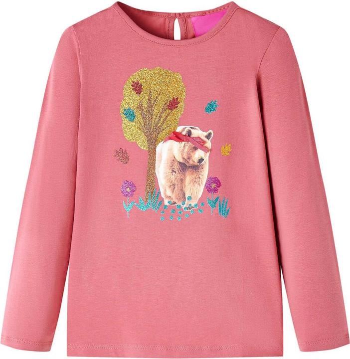 Produktbild VidaXL Kinder-Langarmshirt Altrosa 92,Material: 95 % Baumwolle. 5 (92)