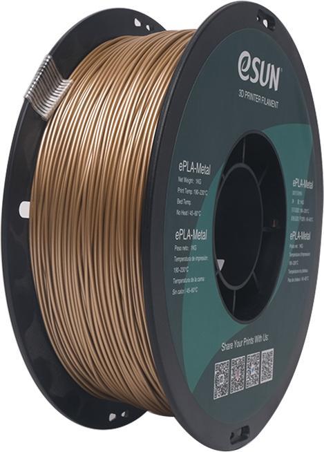 Actual product image eSUN ePLA-Metal Bronze Filament 1.75mm 1Kg (PLA, 1.75 mm, 1000 g, Gold)