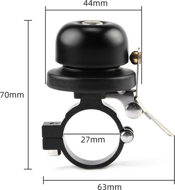 Actual product image Ueli Express Bicycle bell with integrated Apple AirTag compartment