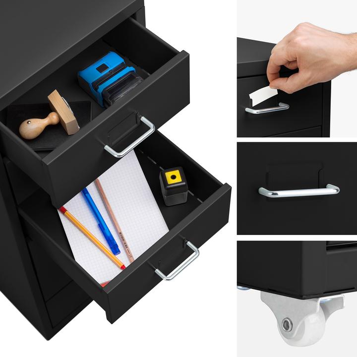 Produktbild tectake Rollcontainer (41 x 28 x 69 cm)