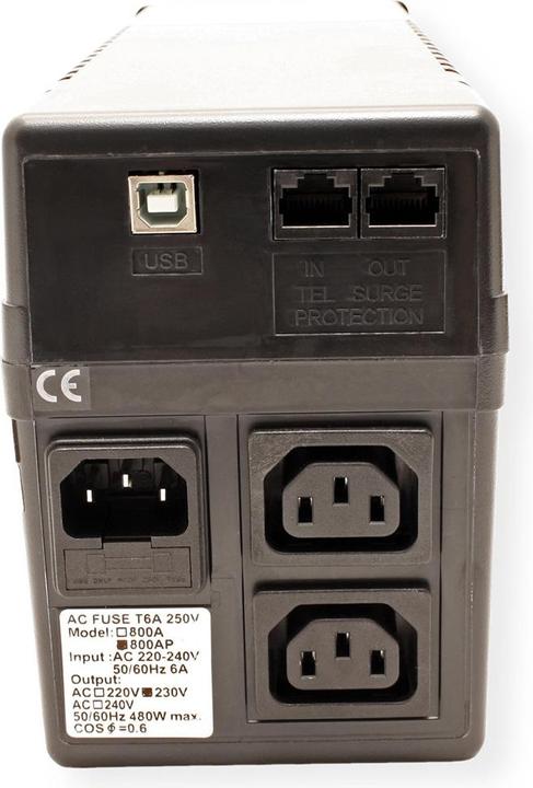 Productafbeelding Value Ups 800 (800 VA, 480 W, Lijninteractief UPS)