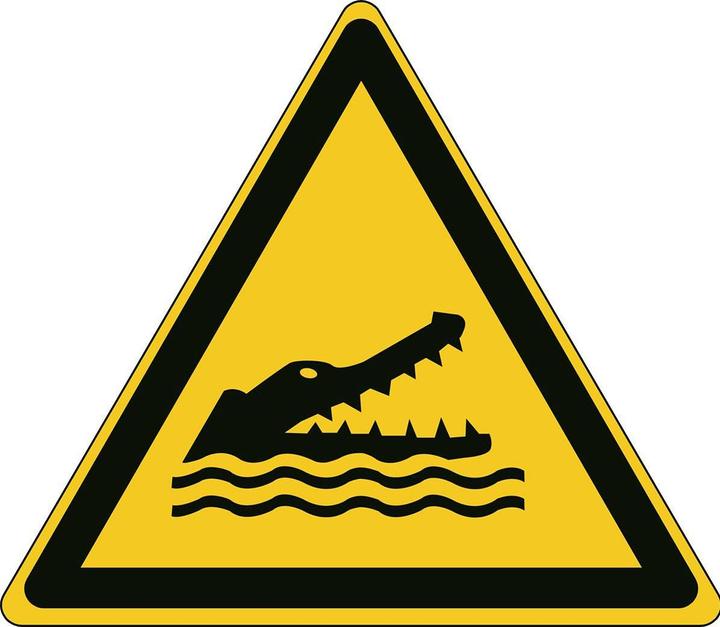 Image du produit Brady Panneau de sécurité ISO - Avertissement relatif aux crocodiles, alligators ou caïmans