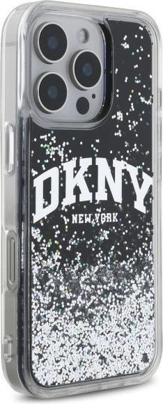 Produktbild DKNY DKHCP16LLBNAEK iPhone 16 Pro 6.3" black/black hardcase Liquid Glitter Arch Logo (Apple iPhone 16 Pro)