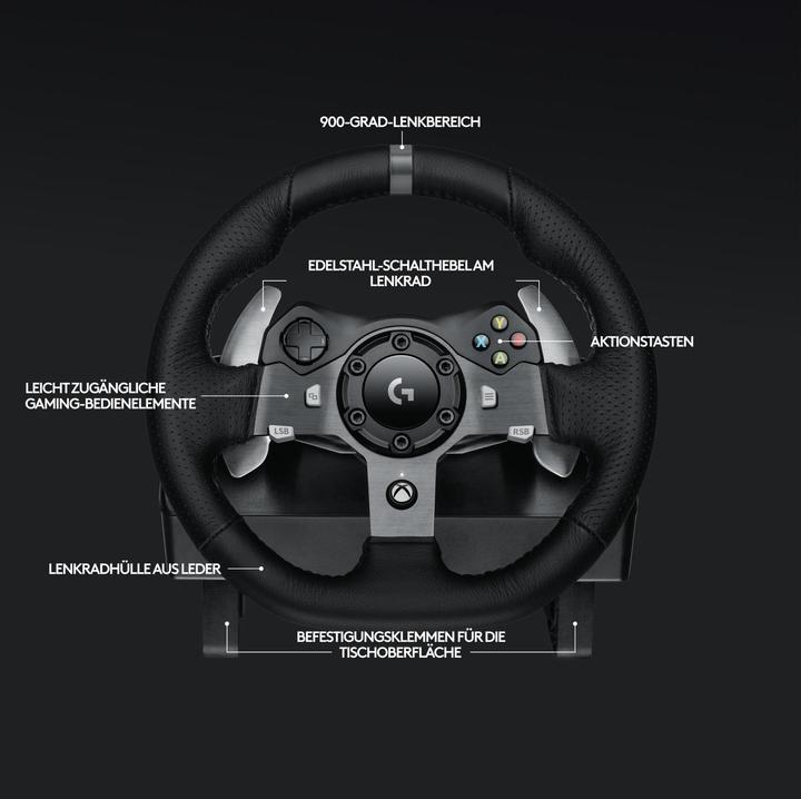 Produktbild Logitech G G920 Driving Force (Xbox, PC) (PC, Xbox One X, Xbox Series X, Xbox One S, Xbox Series S)