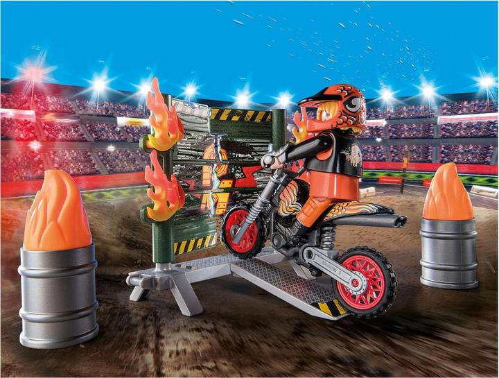 Immagine prodotto Playmobil Moto con muro di fuoco (71256, Playmobil Stunt Show)