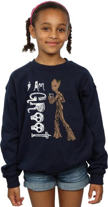 Immagine prodotto Universal Textiles Felpa in cotone da ragazza I Am Teenage Groot (128)