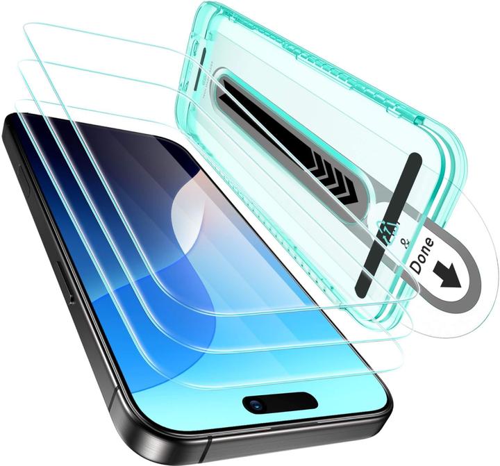 Actual product image ESR Tempered glass display protection (1 Piece, Apple iPhone 16 Pro Max)