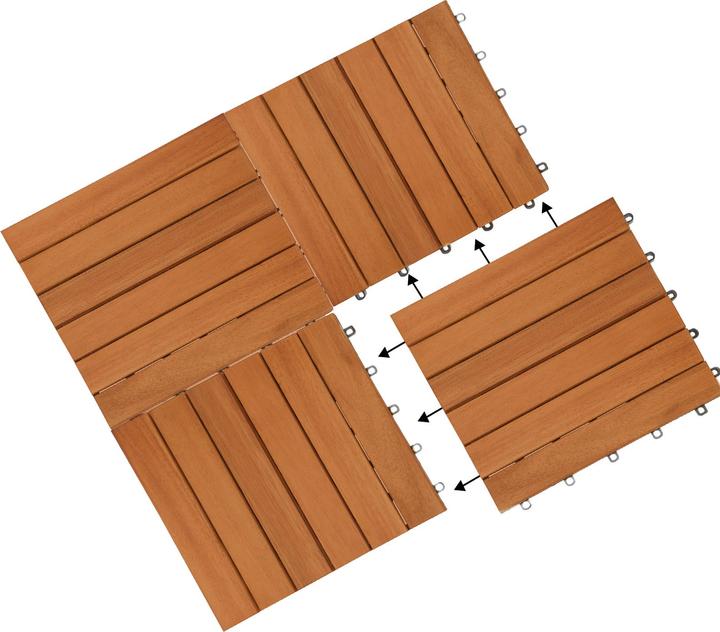 Image du produit Deuba Holzfliesen (33 x, 30 x 30 x 2,5 cm)