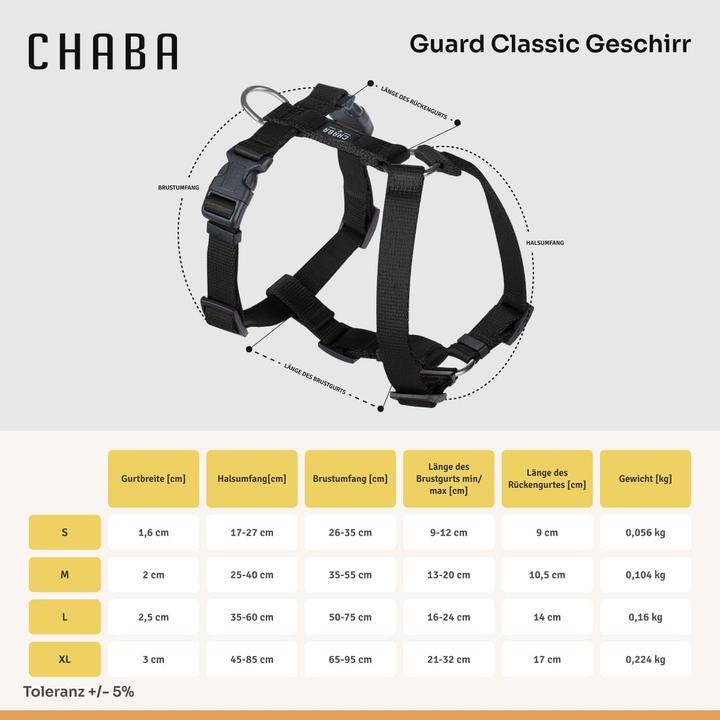 Immagine prodotto Chaba PROTEZIONE CINTURA CH L (P)35-60 (P)50-75X2,5CM NERO 5074 (L, Cane, Sport cane)
