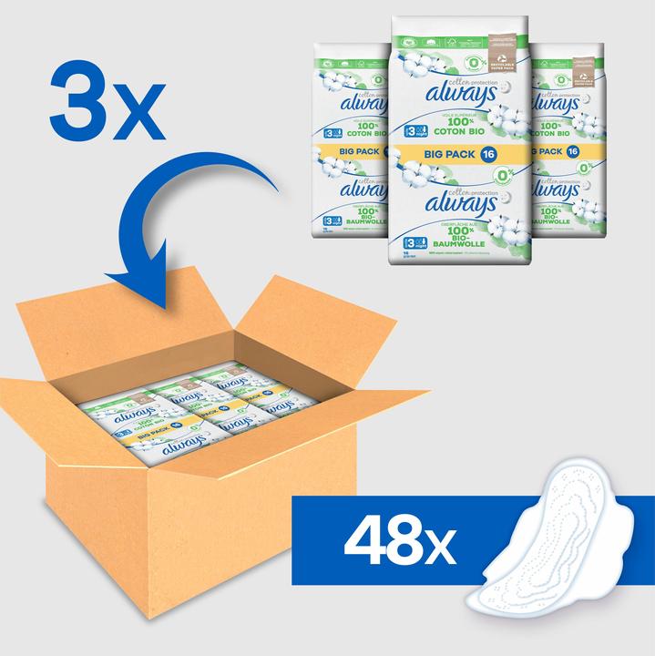 Productafbeelding Always Cotton Protection (48 x, Maandverband)