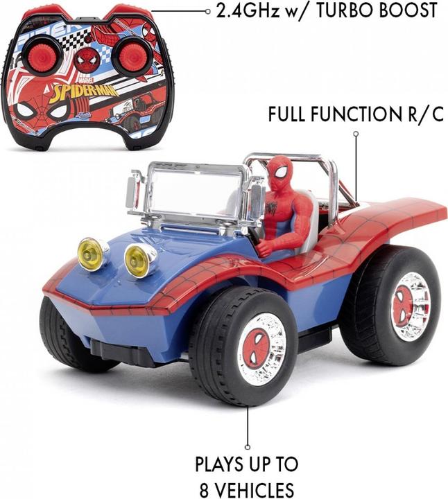 Actual product image Jada Marvel Spider-Man RC Buggy 1:24