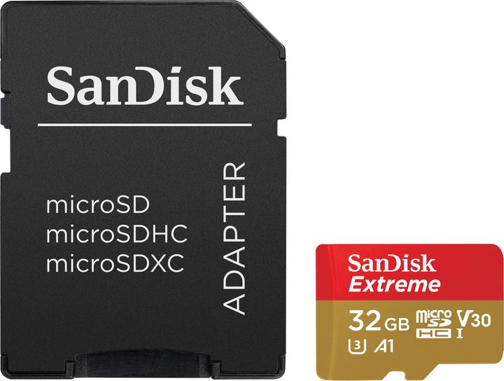 Image du produit SanDisk Extreme UHS-I V30 (32 Go, microSDHC, U3, UHS-I)