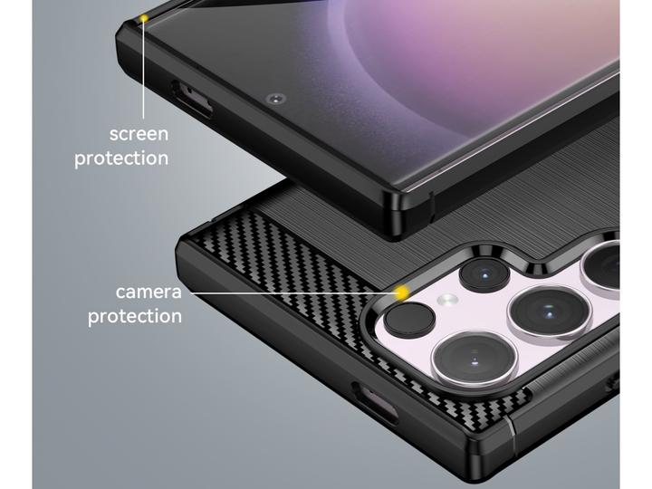 Actual product image Screenguard Carbon Brushed Soft TPU cover (Samsung Galaxy S24 Ultra)