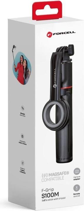Actual product image Forcell Stylus F-GRIP MagSelfie S100M selfie stick with wireless remote control black