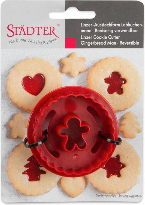Image du produit Städter Emporte-pièce 2 en 1 Bonhomme de pain d'épice ondulé