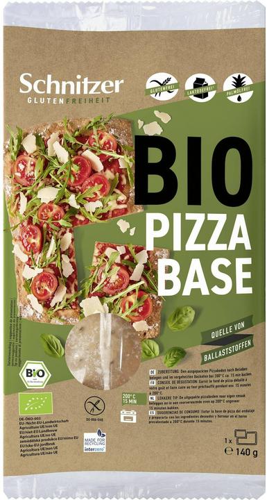 Schnitzer Base de pizza bio sans gluten emballage individuel (140g) (140 g)