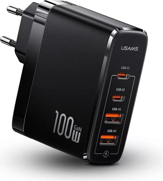 Actual product image Usams 4 Ports GaN Fast Charger (100 W)