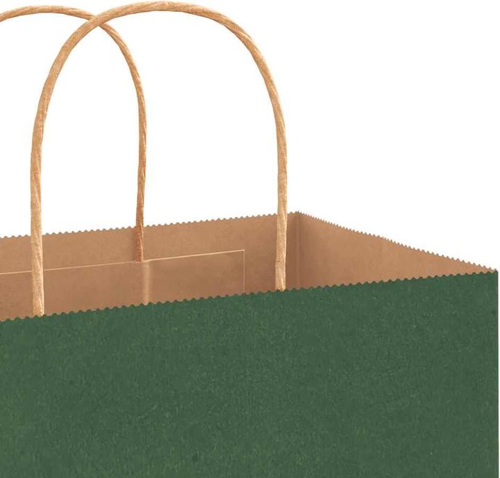 Actual product image VidaXL Kraft paper bags 50 pcs. with handle green 32x12x42 cm paper bag (Gift bag, 50 x)