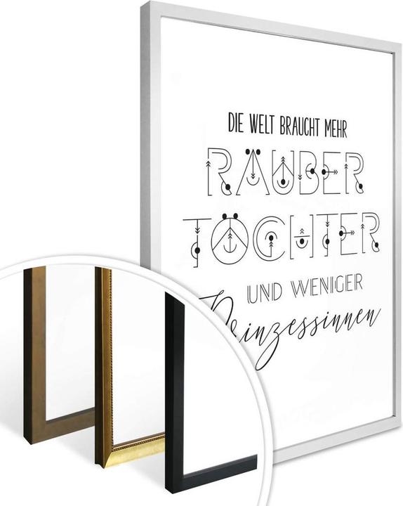 Actual product image Trenddeko The world needs more robber daughters (60 x 80 cm)
