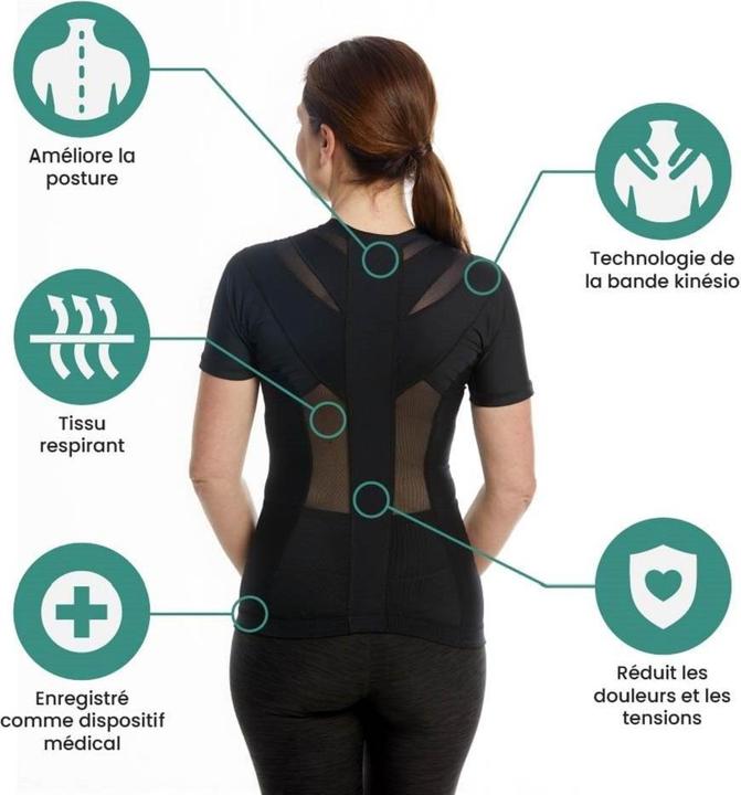 Image du produit Anodyne Posture Shirt 2.0 femme noir M (M)