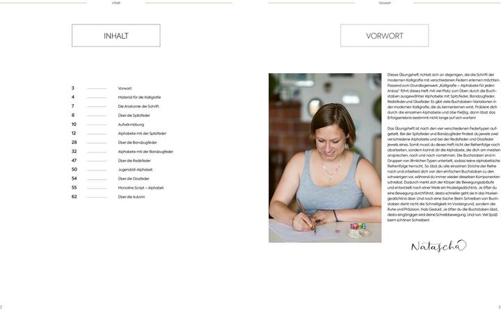 Image du produit Kalligrafie Alphabete – Das praktische Übungsheft (Allemand, Natasha Safarik, 2021)