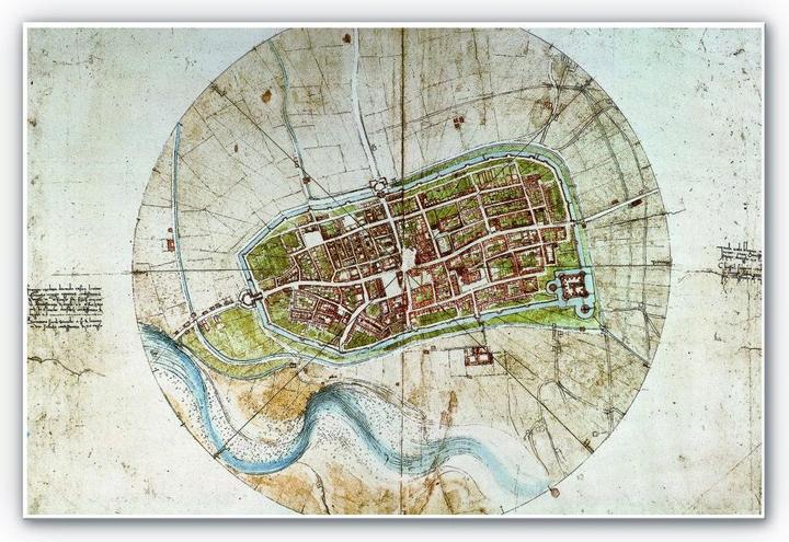 Immagine prodotto Trenddeko Da Vinci - Mappa della città di Imola (100 x 70 cm)