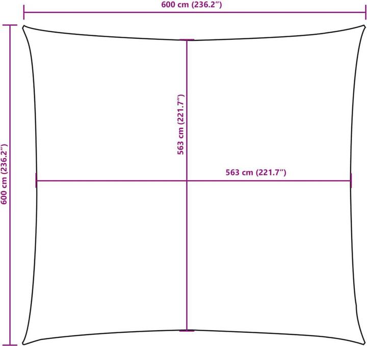 Actual product image VidaXL Sonnensegel (600 x 600 cm)