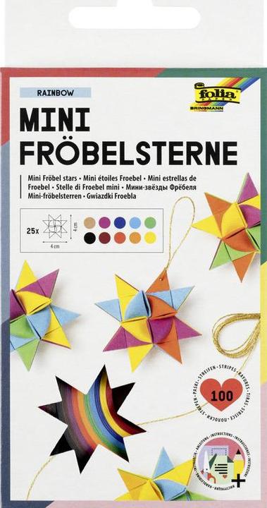 Produktbild Folia Tonzeichenpapier Faltpapierstreifen für Fröbelsterne (130 g/m², 100 x)