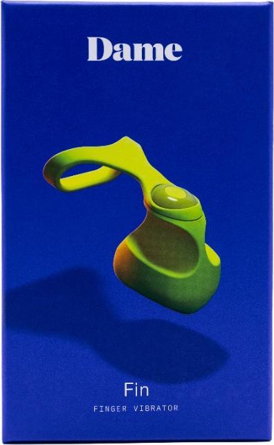 Actual product image Dame Products Fin Finger Vibrator Citrus