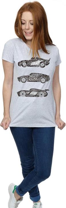 Actual product image Disney Womens/Ladies Cars Text Racers Cotton T-Shirt (M)