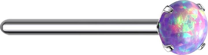 Image du produit Star Piercing Clous de nez plier argent opale violette sertie (Titane G23, sans laiton)