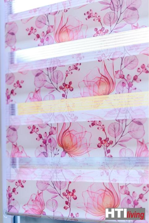 Actual product image HTI-Living Double roller blind 100 x 150 Marisol flowers set of 2 (100 x 150 cm)
