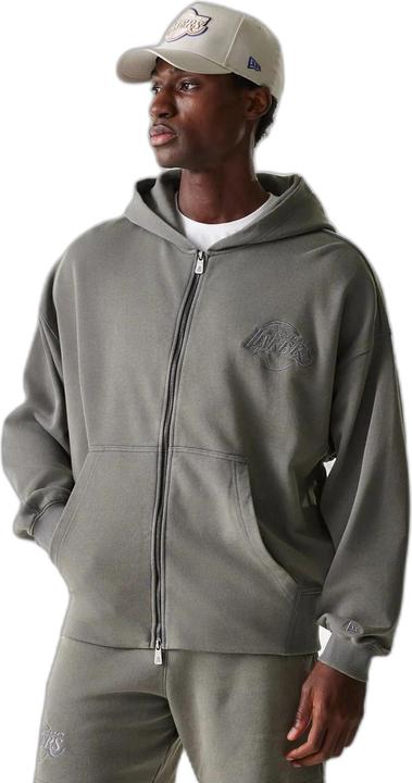 New Era Voller Zip-Sweatshirt Los Angeles Lakers Washed