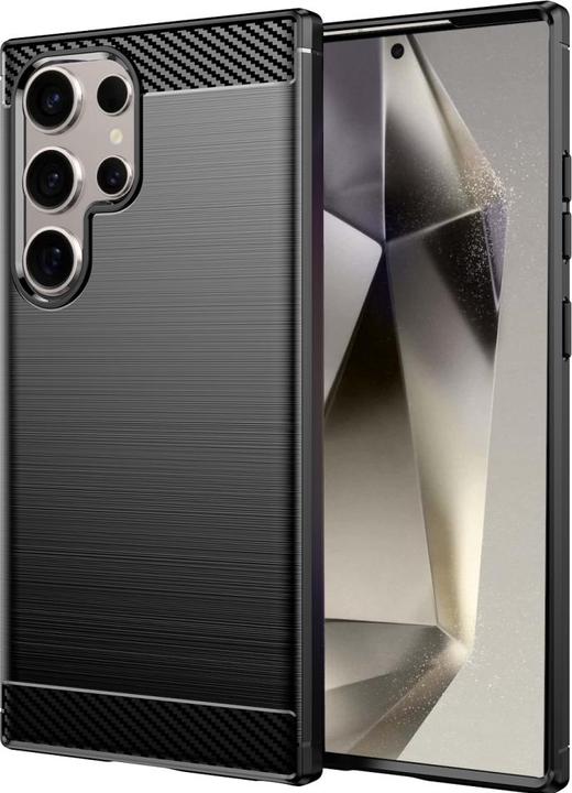 Actual product image Screenguard Carbon Brushed Soft TPU cover (Samsung Galaxy S24 Ultra)