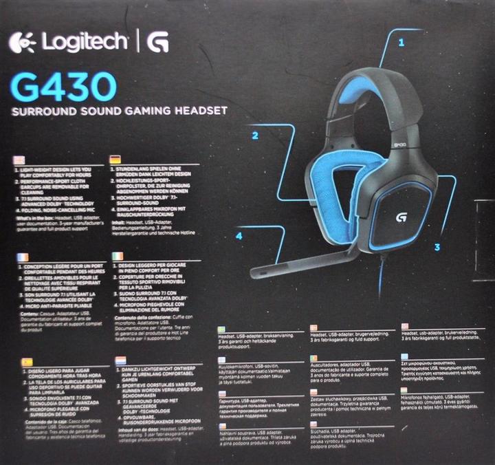 Produktbild Logitech G G430 – 7.1 Surround Sound Gaming Headset (Kabelgebunden)