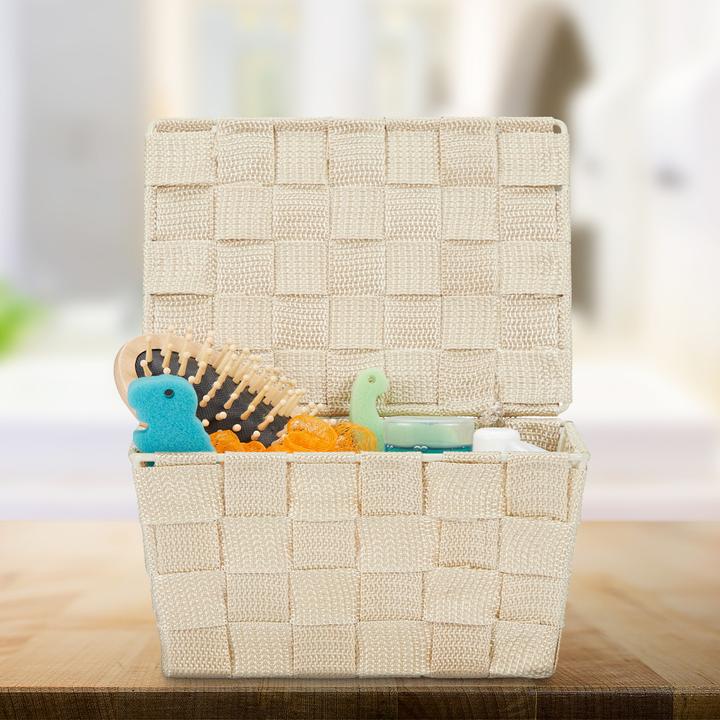 Immagine prodotto Relaxdays Cestino coperchio, bagno (1 x, 19,5 x 14,5 x 10,5 cm)