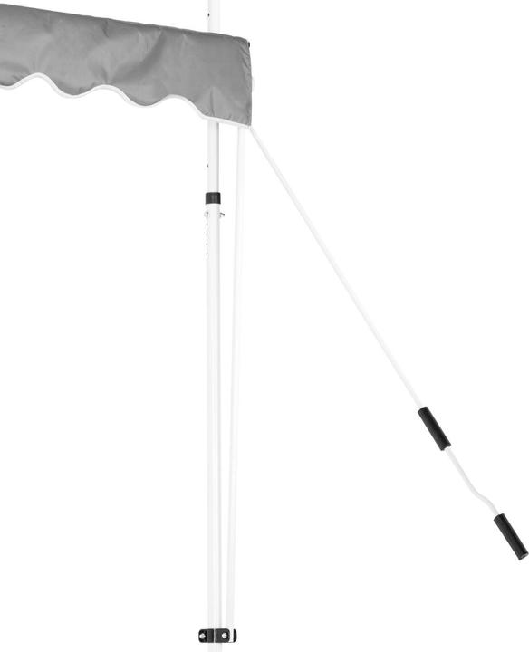 Produktbild Uniprodo Klemmmarkise Balkon / Terrasse 2 - 3,1 m 350 x 120 cm anthrazitgrau / weiss (1.25 m)