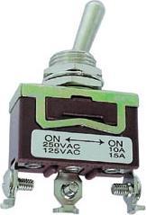 Produktbild Velleman Maxi Toggle Switch Spdt (On)-Off-(On) 10A/250V