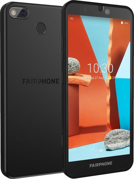 Fairphone 3+ (64 Go, Noir, 5.65", Double SIM + SD, 48 Mpx, 4G)