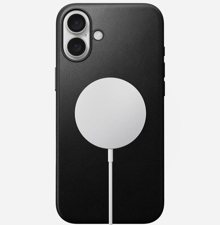 Actual product image Nomad Modern Leather Case iPhone 16 Plus Black (Apple iPhone 16 Plus)