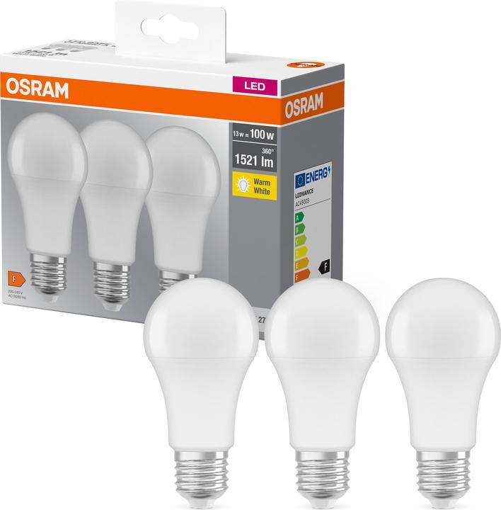 Produktbild Osram Led Base Classic A (E27, 14 W, 1521 lm, 3 x, F)