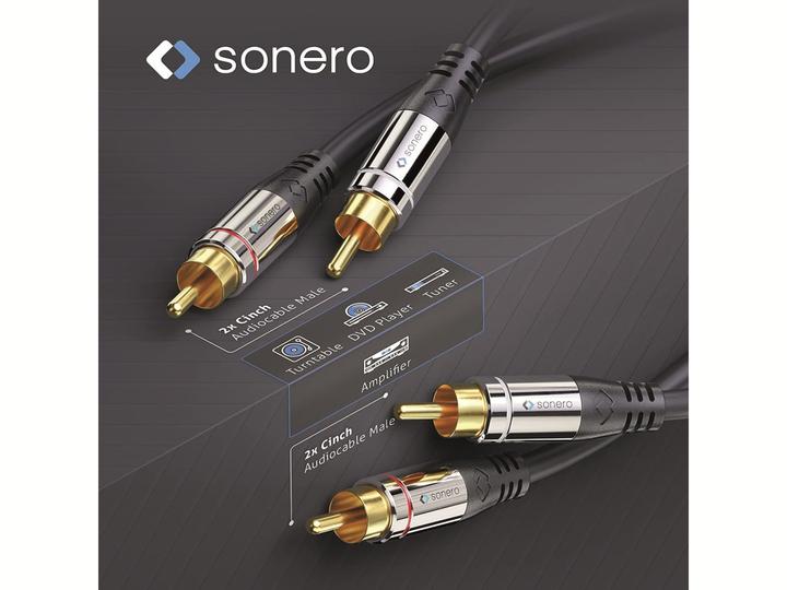 Immagine prodotto Sonero Cavo audio cinch - cinch 0,5 m (0.50 m, Cinch)