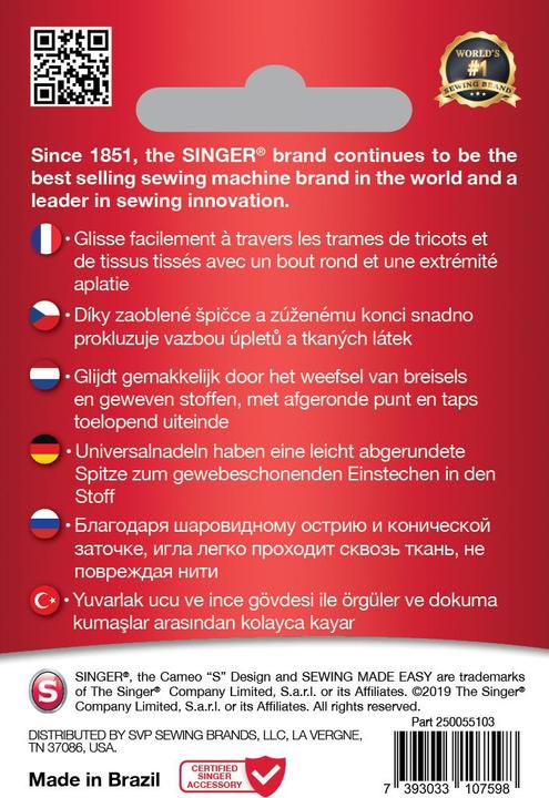 Produktbild Singer UNIVERSAL Nähmaschinennadel, 70/10, 5er Pack