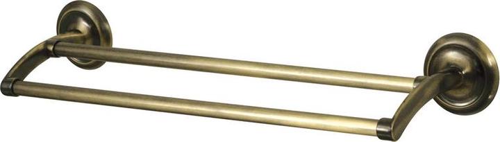 Image du produit Bisk Porte-serviettes double Deco 61 cm laiton antique