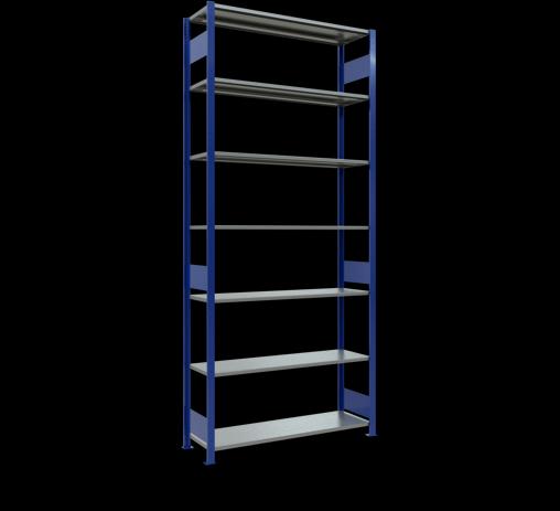 Image du produit Schulte Lagertechnik Système d'étagères de base MULTIplus150 sans boulons avec longerons.