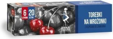 Actual product image Mimi & Lula Anna Zaradna Bags For Frozen Food 6l 1p.-20pc. Pack With Clips (20 x)